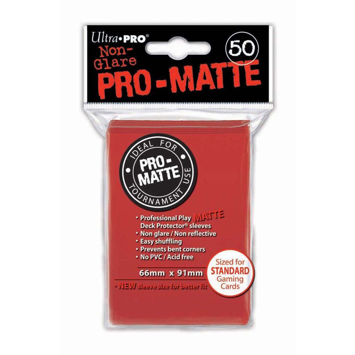Ultra Pro - Matte Deck Protector Sleeves - Red
