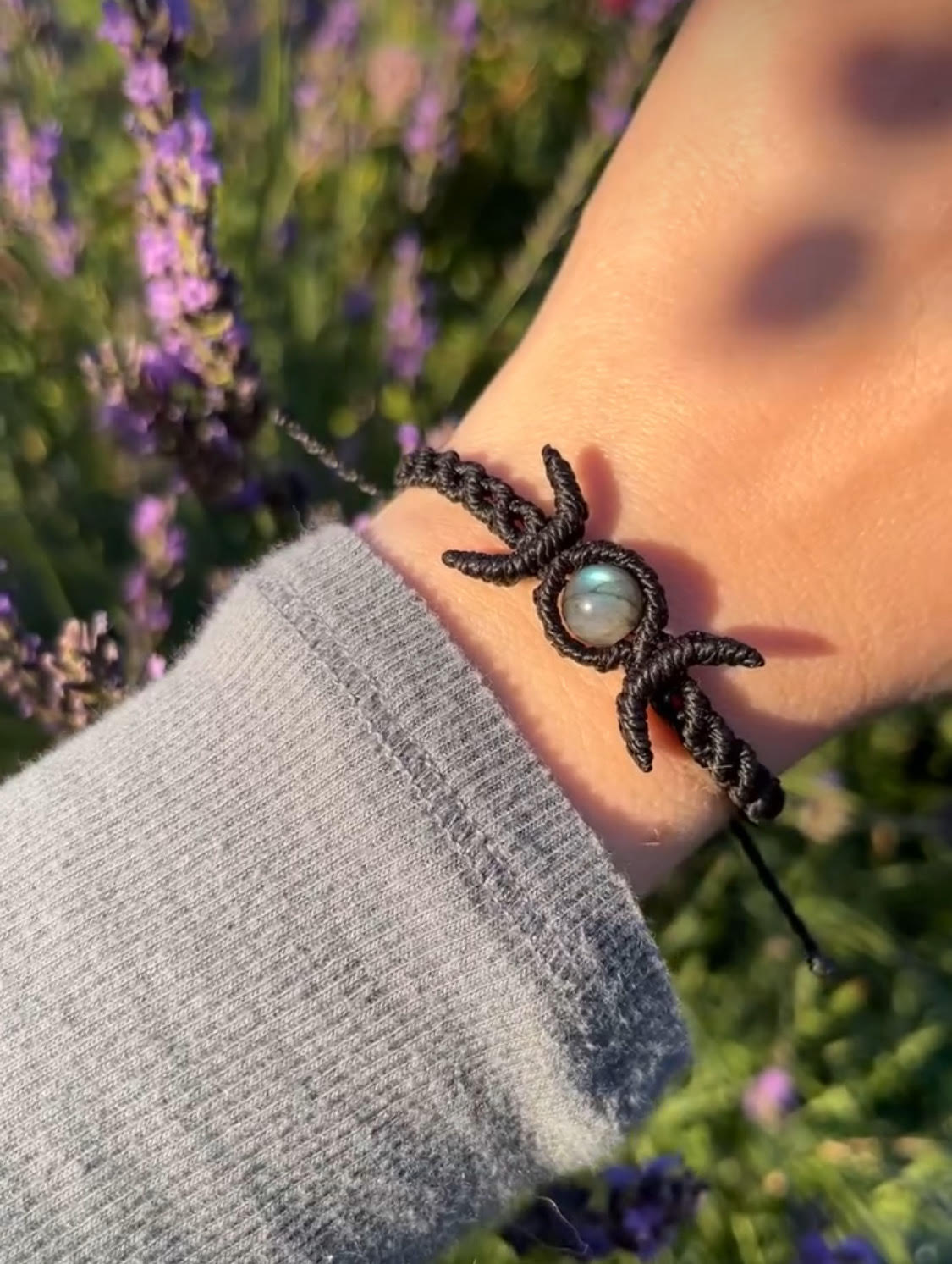 Triple Moon Bracelet with Stone