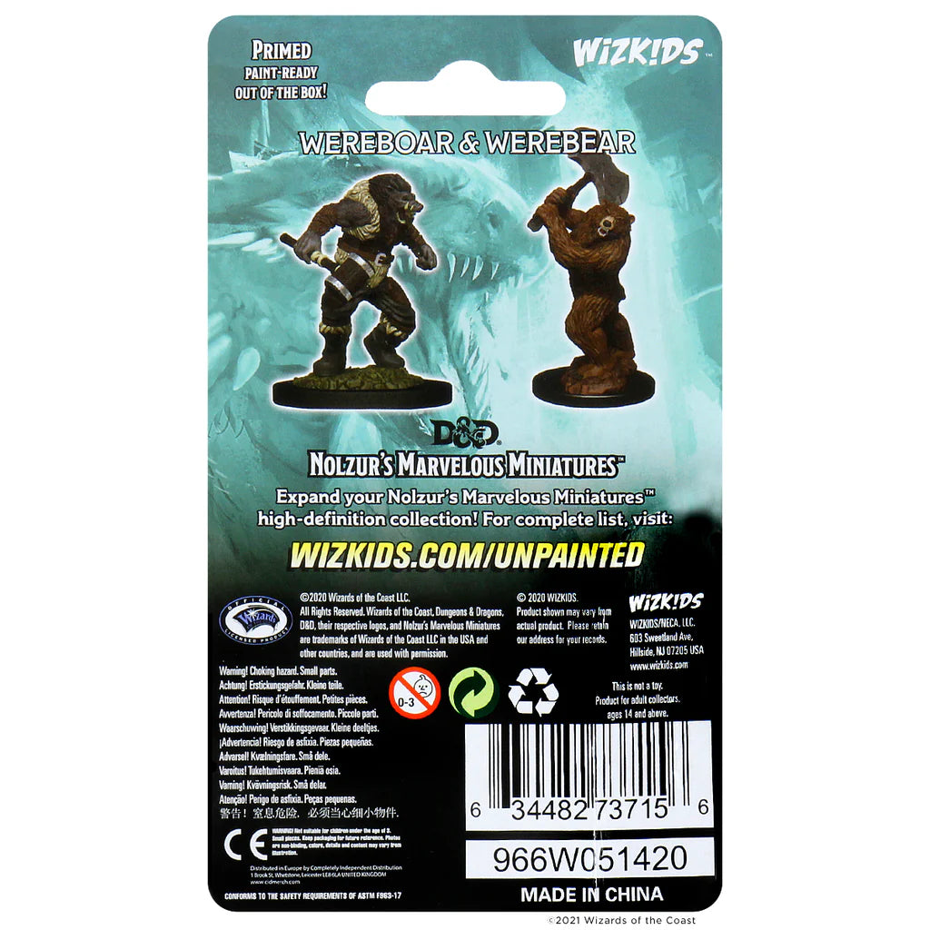D&D Nolzur's Marvelous Miniatures - Wereboar & Werebear #73715