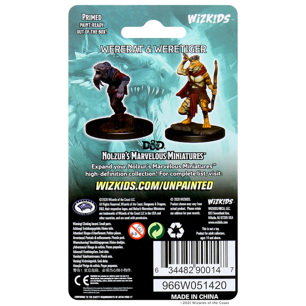 D&D Nozlur’s Marvelous Miniatures: Wererat & Weretiger - #90014